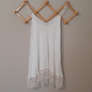 White Lacey tank